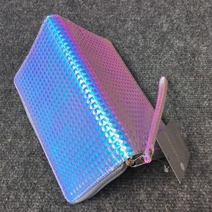 NWT Holographic Wristlet Wallet with Zipper